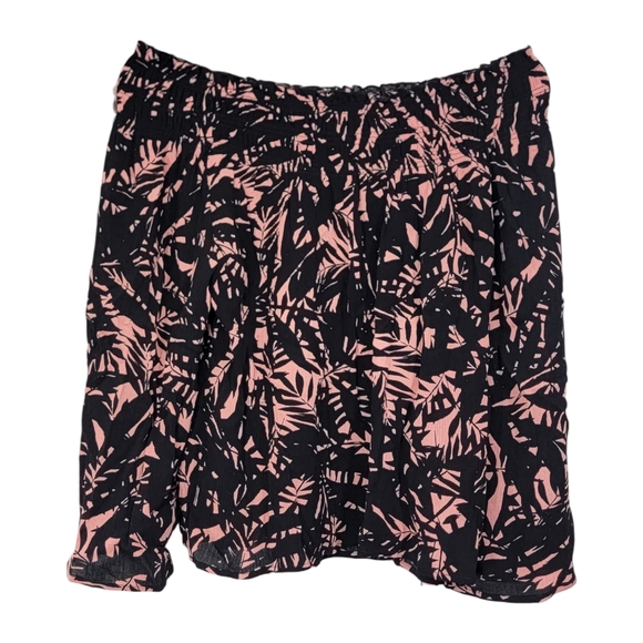 💥Sanctuary Black and Coral-Pink Off The Shoulder Leaf Pattern Blouse Size XS - Picture 10 of 10